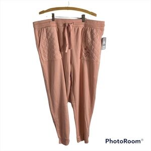 Disney Mickey Mouse Quilted Jogger Pants NWT Pink Sz 1X